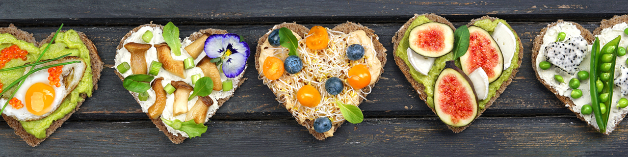 Heart shaped toast with BC inspired ingredients. Buy local.